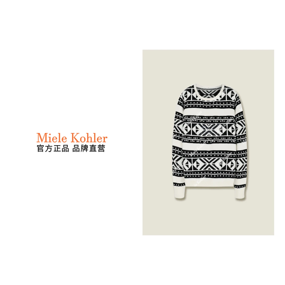 MieleKohler时尚黑白女上衣MKOJB2202【澳门小源同款】