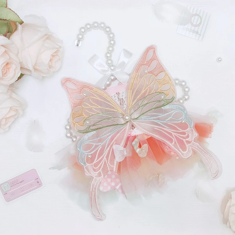 狗狗衣服夏季薄款猫咪公主裙彩虹蝴蝶蓬蓬裙宠物衣服连衣裙子宠物