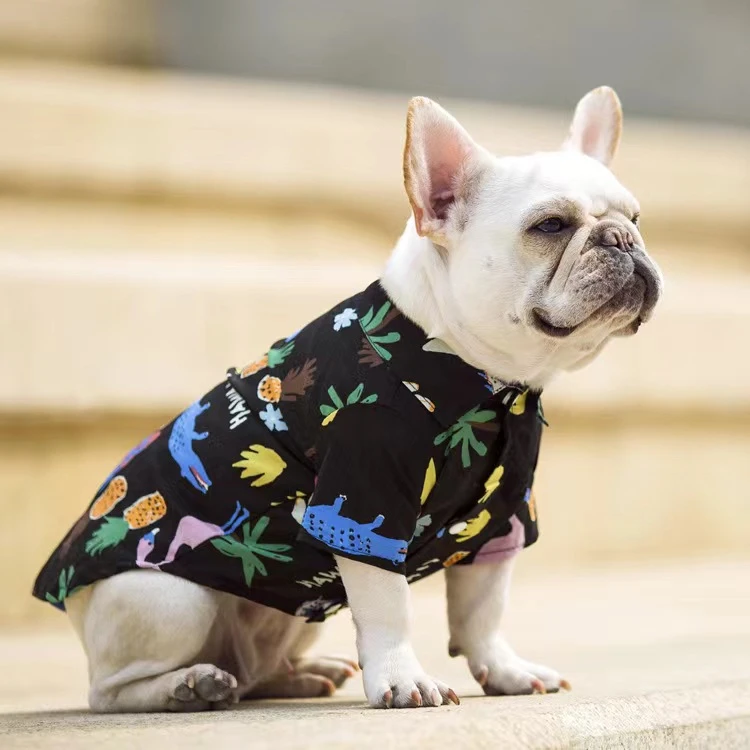 宠物衣服沙滩菠萝衬衫夏威夷宠物狗狗猫咪金毛春夏薄款宠物衬衫