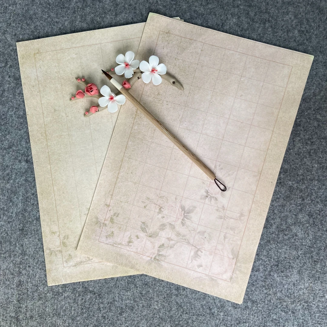 【故梦流年】23*34cm蜡染半生熟宣纸书法练习作品日课纸