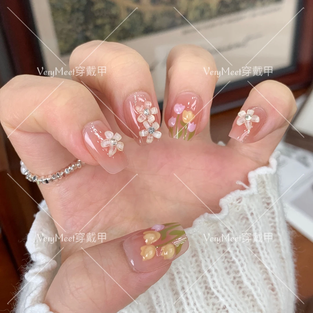 【VeryMeet - 穿戴甲】轻奢高级美甲甲片美甲钻指甲贴片B04