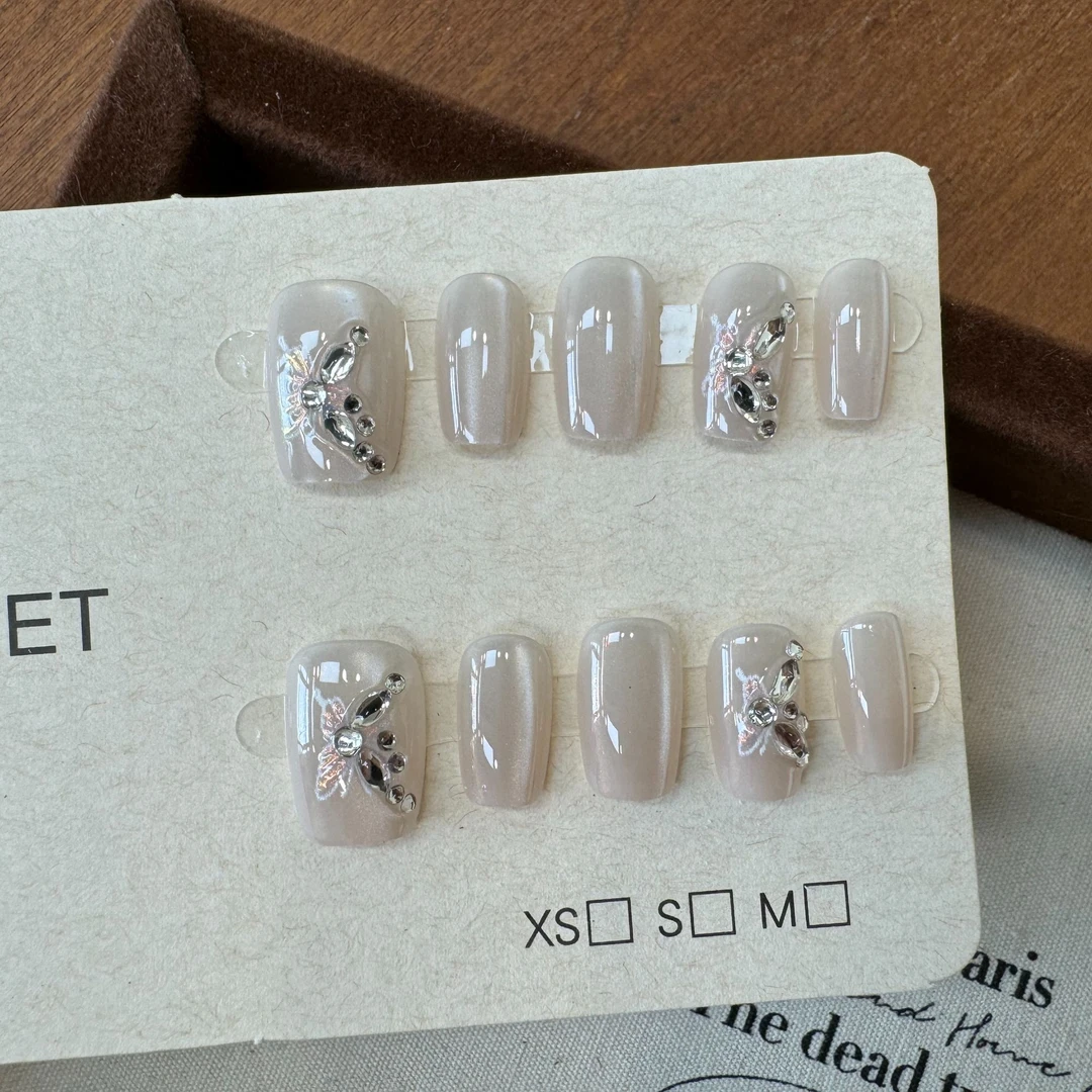 【VeryMeet - 穿戴甲】简约半手工 轻奢高级美甲甲片指甲贴片085