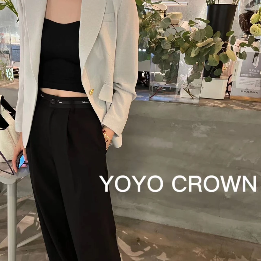 YOYO CROWN2023春夏设计款 高级感轻奢休闲直筒裤