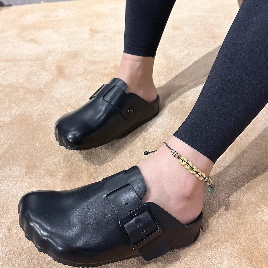 爱的睿时尚百搭舒适软底平底半拖鞋