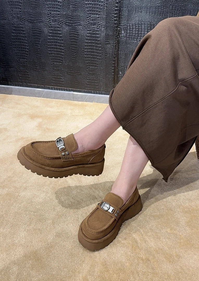 爱的睿时尚英伦风厚底乐福鞋2503-6