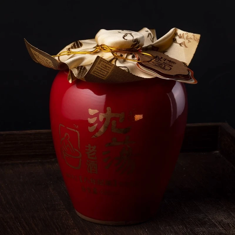 沈荡酿造 八年足陈老酒 小红坛装 花雕黄酒嘉兴礼物中华老字号