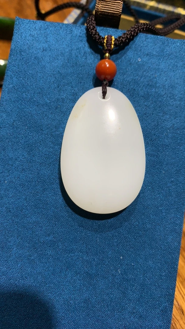 和田玉白玉无事牌