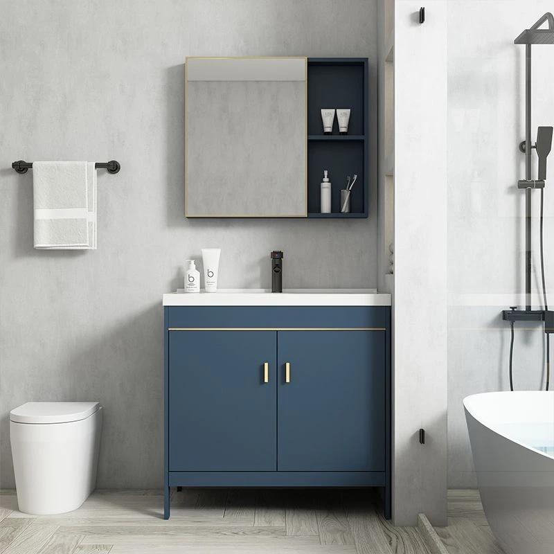 太空铝浴室柜组合阳台洗手盆柜现代轻奢洗脸盆柜卫生间一体洗漱台