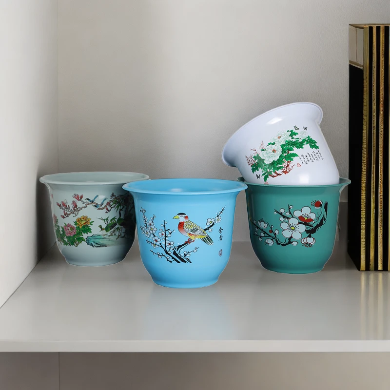 40cm口径捡漏花朵多肉兰树脂栽葫芦盆景花卉月季郁金香多肉大花盆