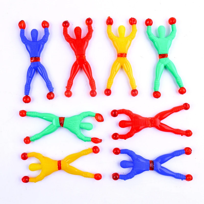 爬墙人粘性蜘蛛侠 爬墙超人爬壁人传统玩具爬墙蜘蛛人儿童小玩具