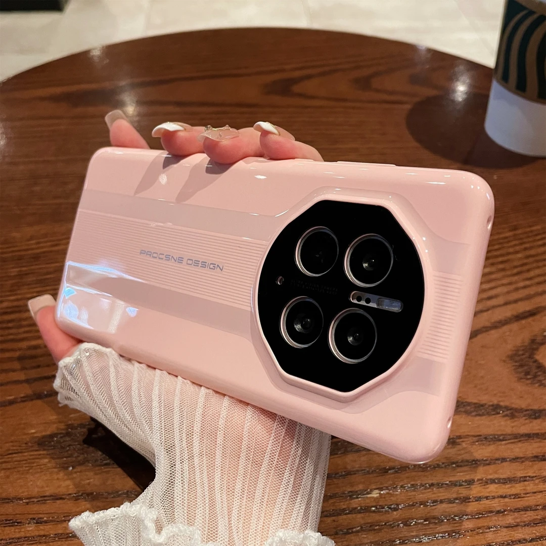 陶瓷白秒变保时捷华为mate50手机壳mate40pro保护套30pro全包防摔