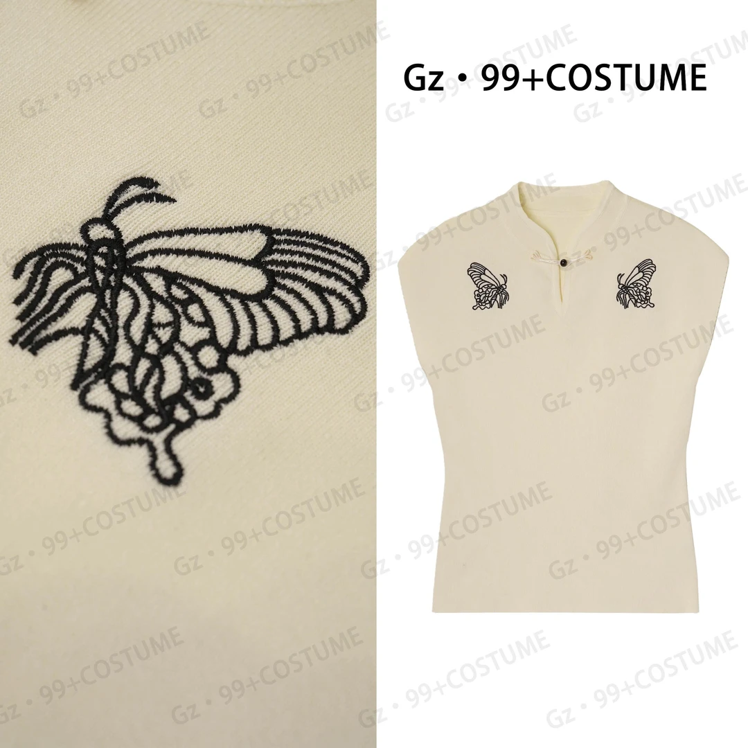 〖小九推荐〗精致近心 夏季新款国风刺绣针织衫-T8885