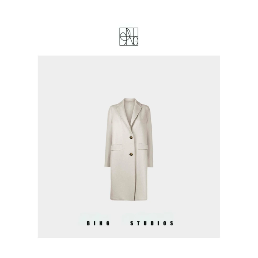 Bing Studios｜秋季双排扣双面呢高级气质宽松气质大衣21AW0188