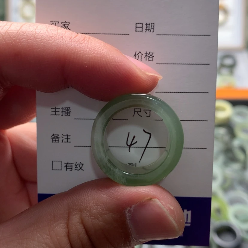 【闪购商品】蛇纹石玉戒指未镶嵌路内径17.4