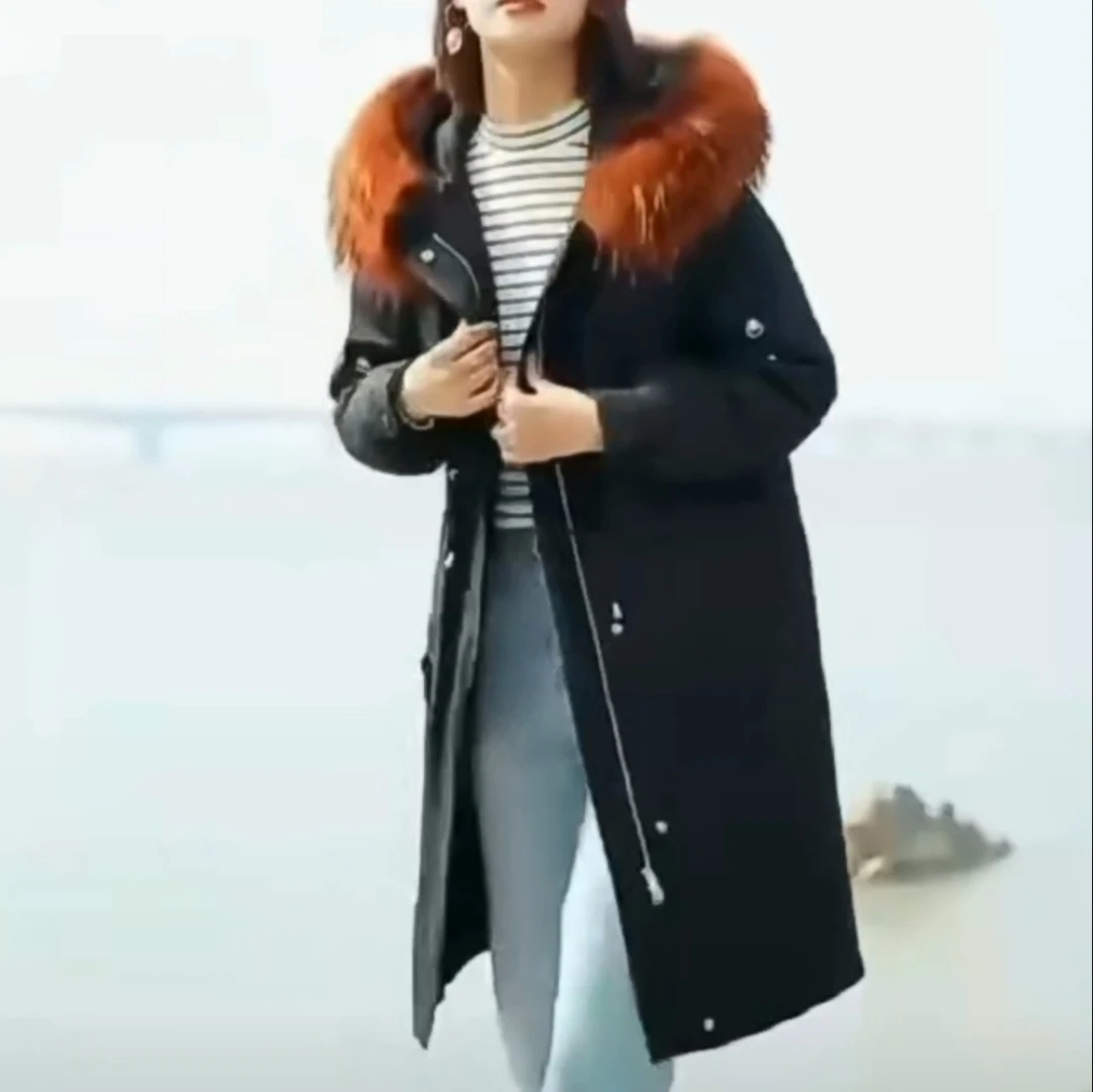 一衣多穿内胆可脱卸的派克服洋气时尚女士