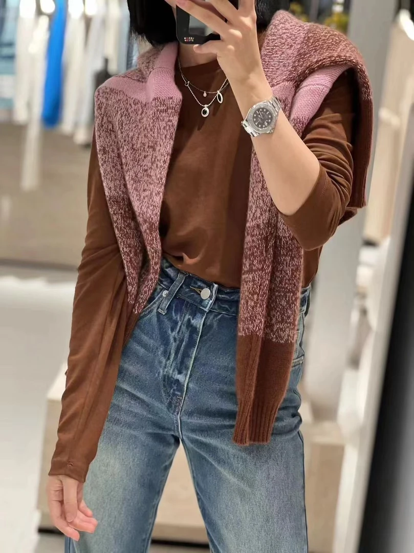 打底衫长袖T恤女士休闲舒适运动棉秋冬透气修身显瘦气质