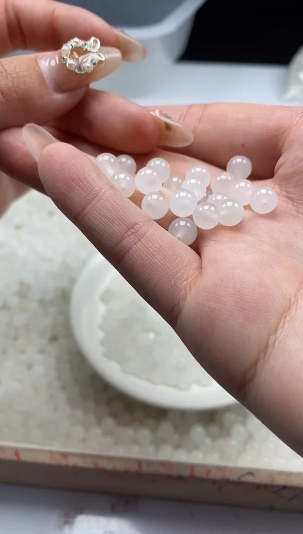 【闪购商品】和田玉颈饰未镶嵌白玉0.4¥6mm*30