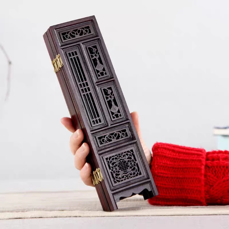 红木中式屏风雕刻工艺品明清古典微型微缩屏风摆件高档家居装饰品