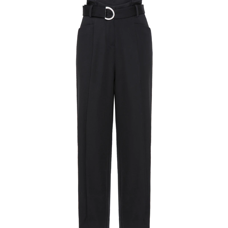 H·GENTEEL荷高夏新品经典款木耳边九分哈伦裤GUC22410781