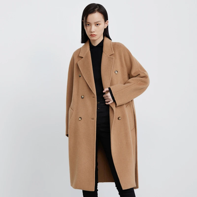 H.Genteel/荷高【商场同款】设计师毛呢长款双面呢大衣GCB43500788
