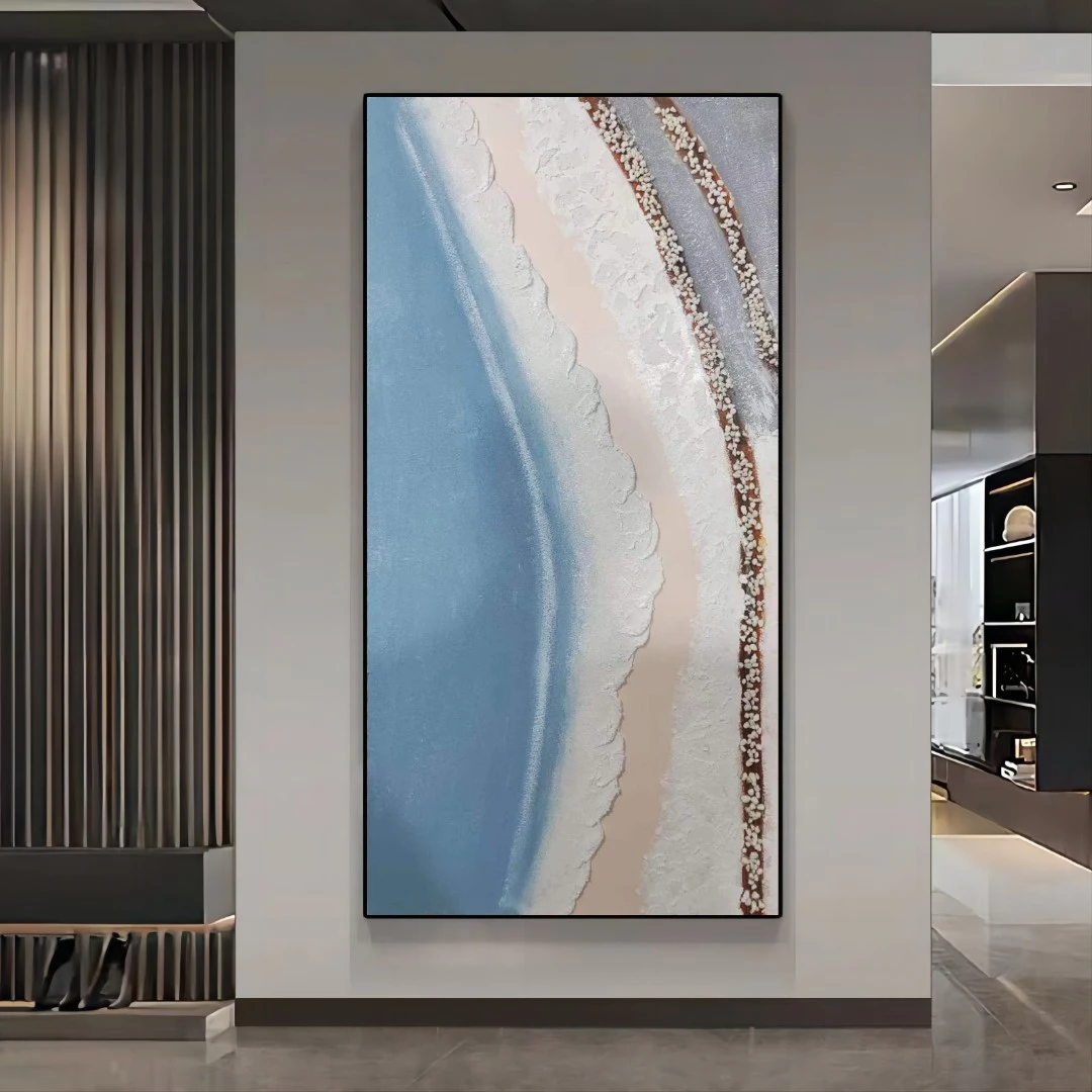 XG 682 新海浪手绘油画抽象装饰画玄关画轻奢80/160