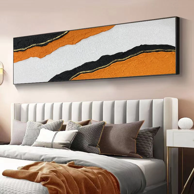 CT 549 手绘油画床头装饰画沙发轻奢背景挂画单幅180/60