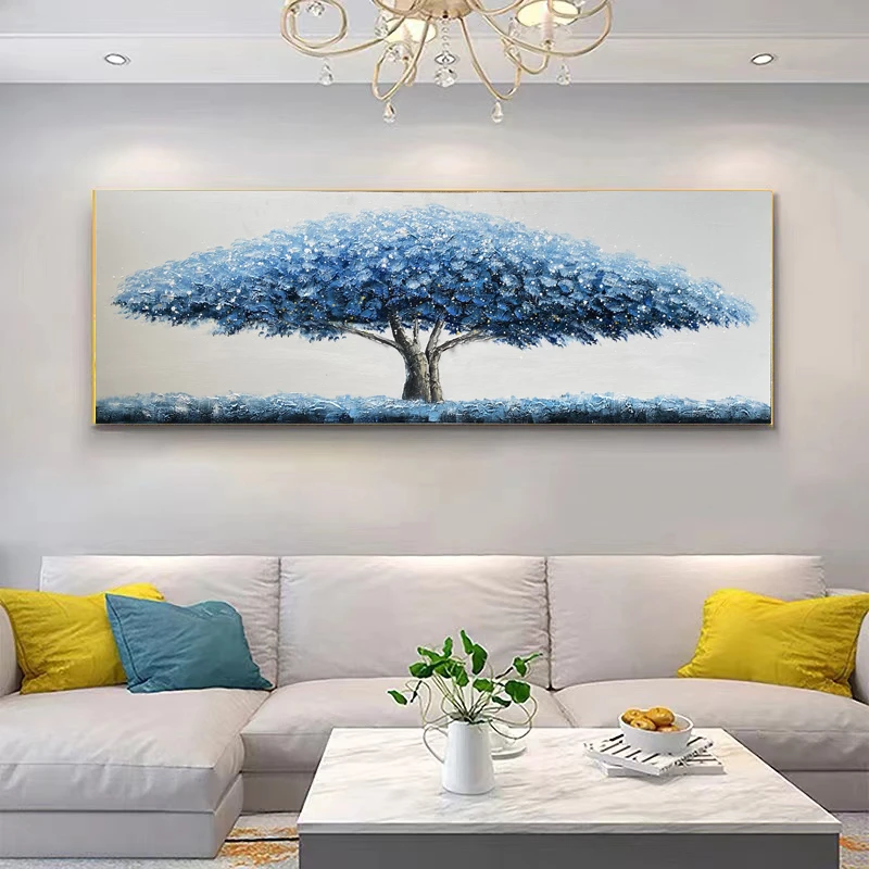 SF 133 高级客厅手绘油画装饰画客厅单联画沙发轻奢背景肌理油画