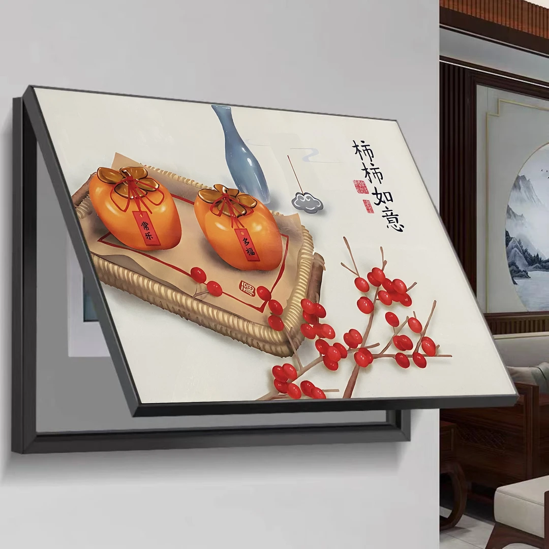 B  电表箱装饰画方形餐厅平面水晶捡漏喷绘版画