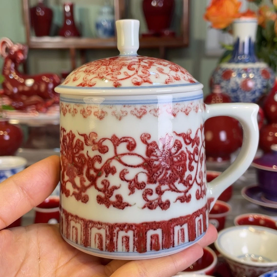 杯清欢雅玩原矿釉里红办公杯