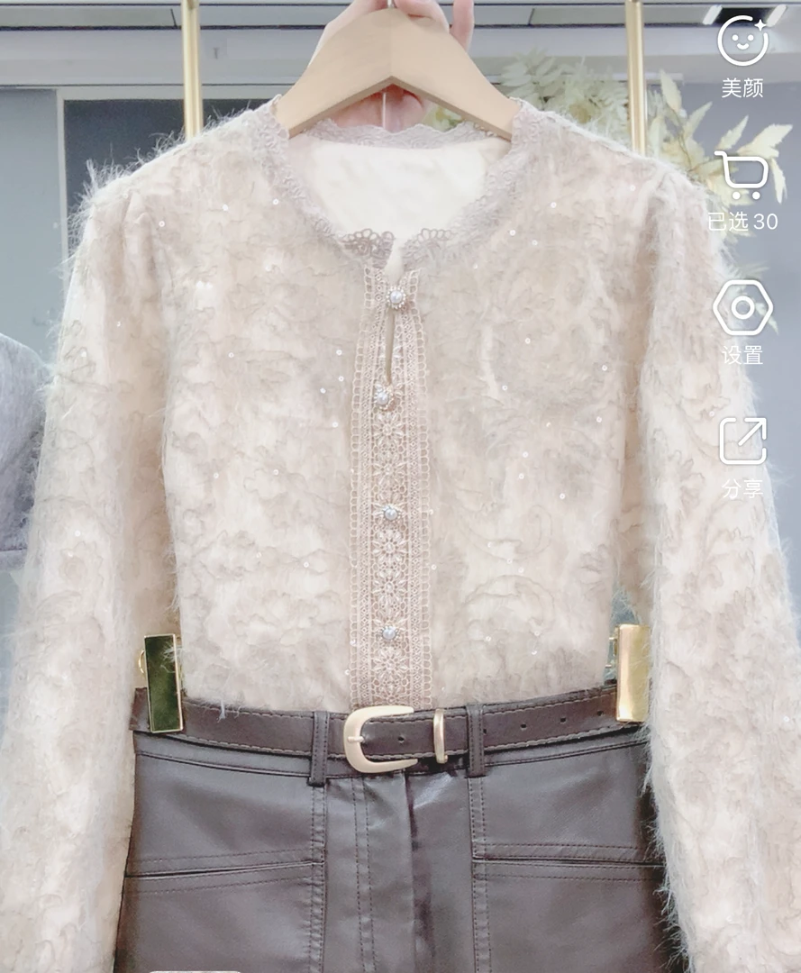 z【现货】新款6229甜美时尚休闲洋气宽松复古小众打底气质上衣