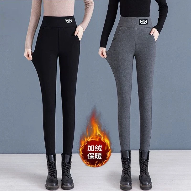 【抗寒入冬】加绒加厚打底裤 男女同款 高腰舒适弹力大码保暖显瘦