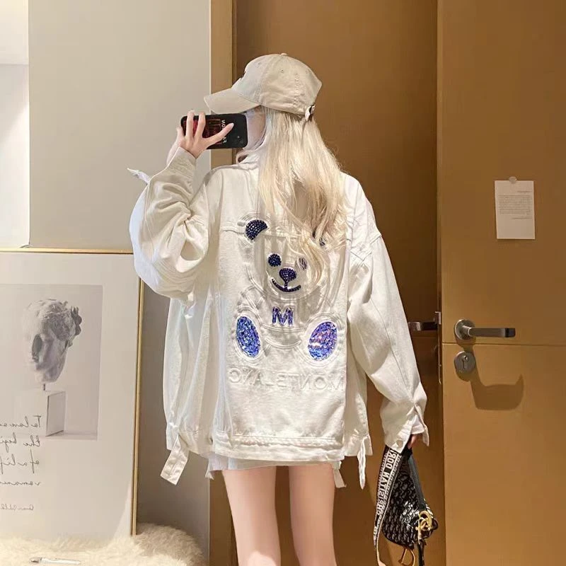 2024年新款韩版宽松牛仔外套女潮欧货反季欧洲站春秋大码春装洋气