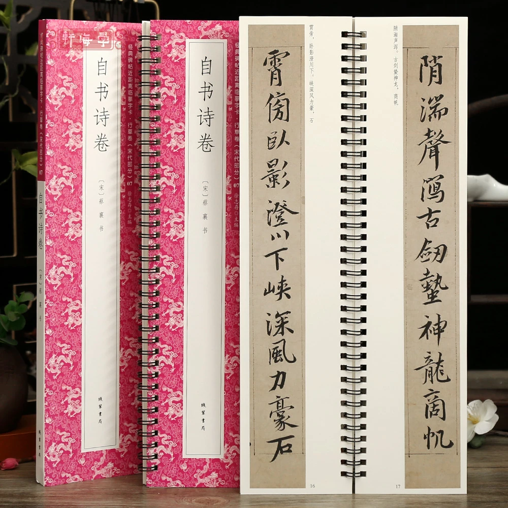 学海轩共11帖蔡襄自书诗卷碑帖近距离临摹字卡行草卷宋代原色原帖