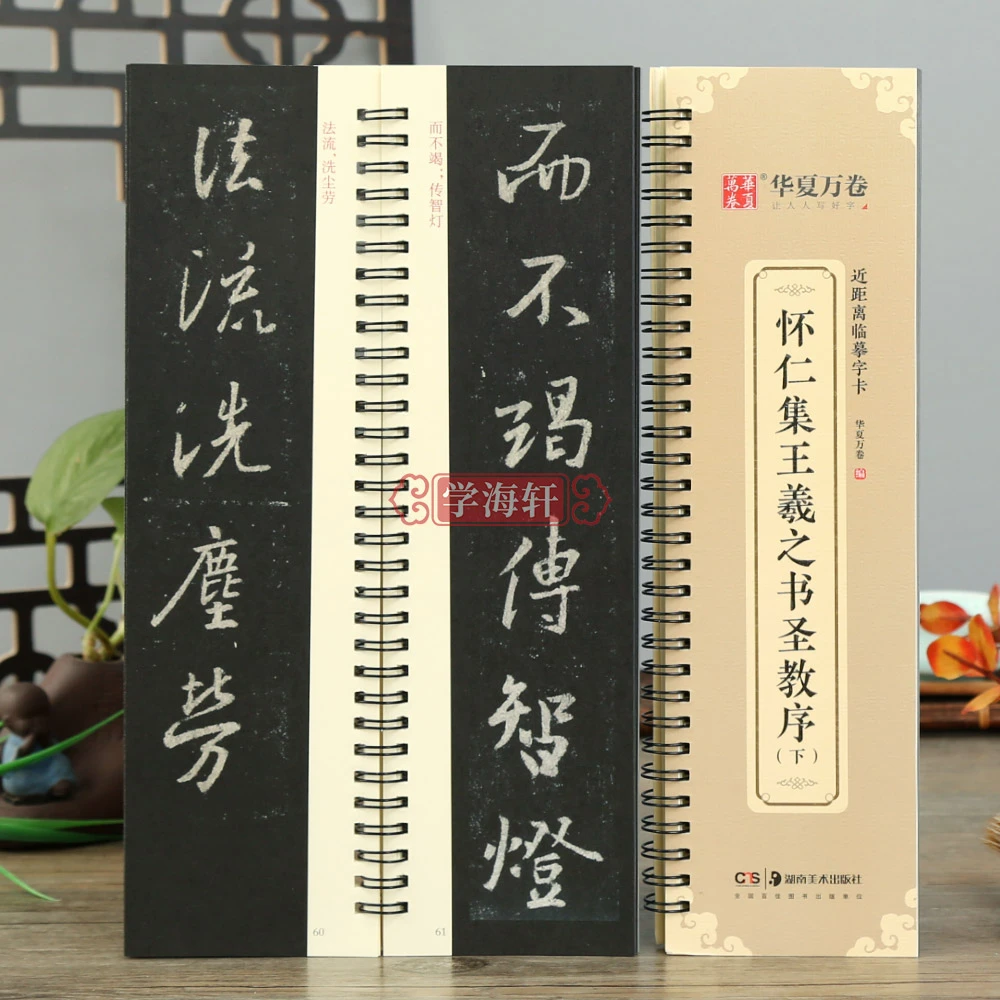 学海轩怀仁集王羲之书圣教序下册近距离临摹字卡视频书法示范活页