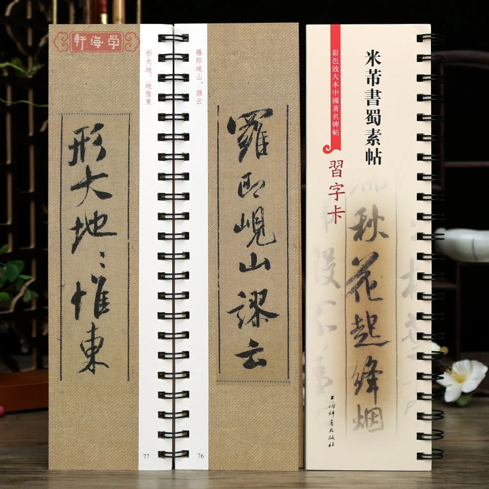 米芾书蜀素帖 近距离临摹字卡 彩色放大本中国著名碑帖习字卡