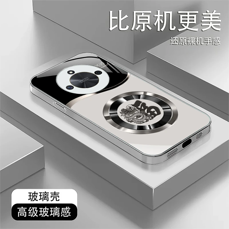 适用于荣耀X50手机壳福龙全包高级轻奢商务