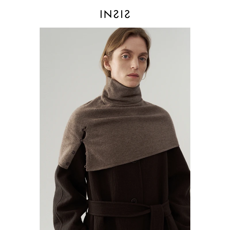 INSIS FEMME24秋冬新款牦牛绒针织套头披肩FN24415103