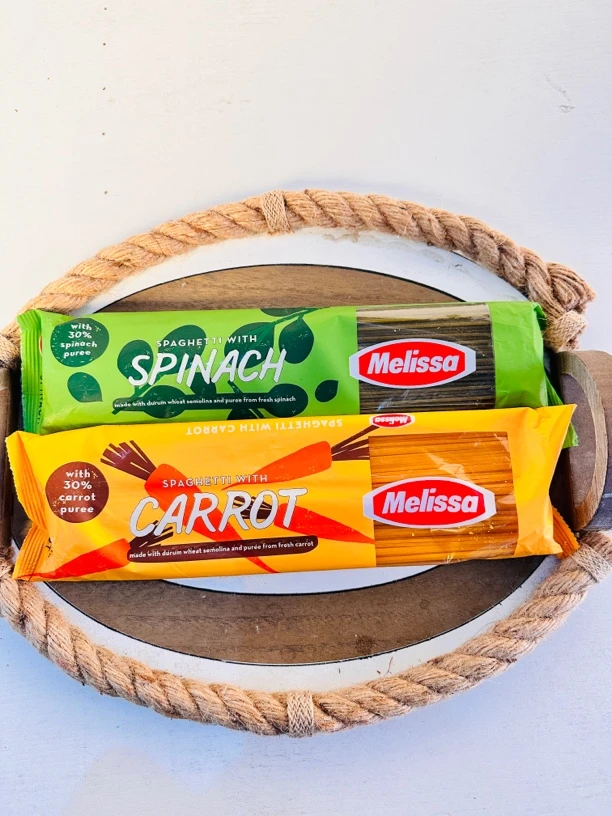 麦丽莎希腊进口胡萝卜菠菜意大利面速食意面营养硬质