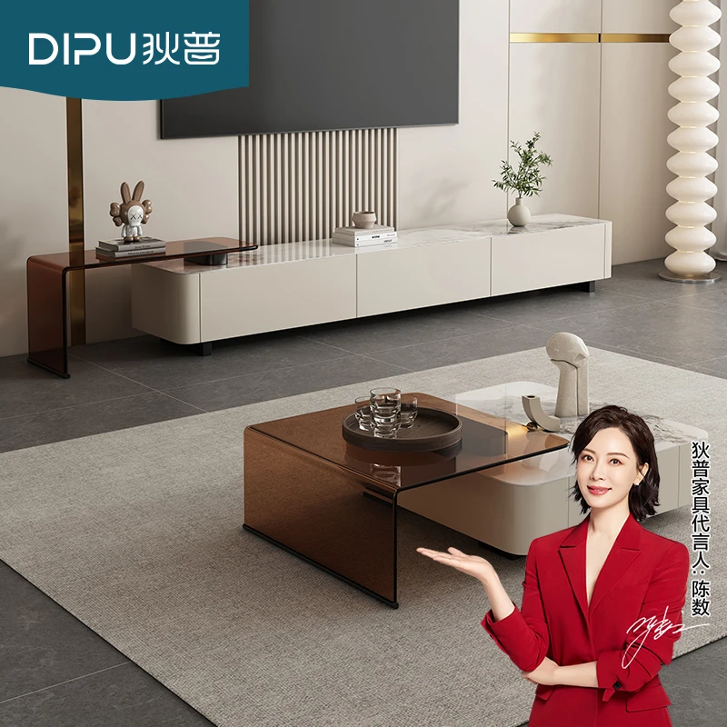 狄普04010茶几电视柜轻奢客厅家用小户型电视组合阿爽