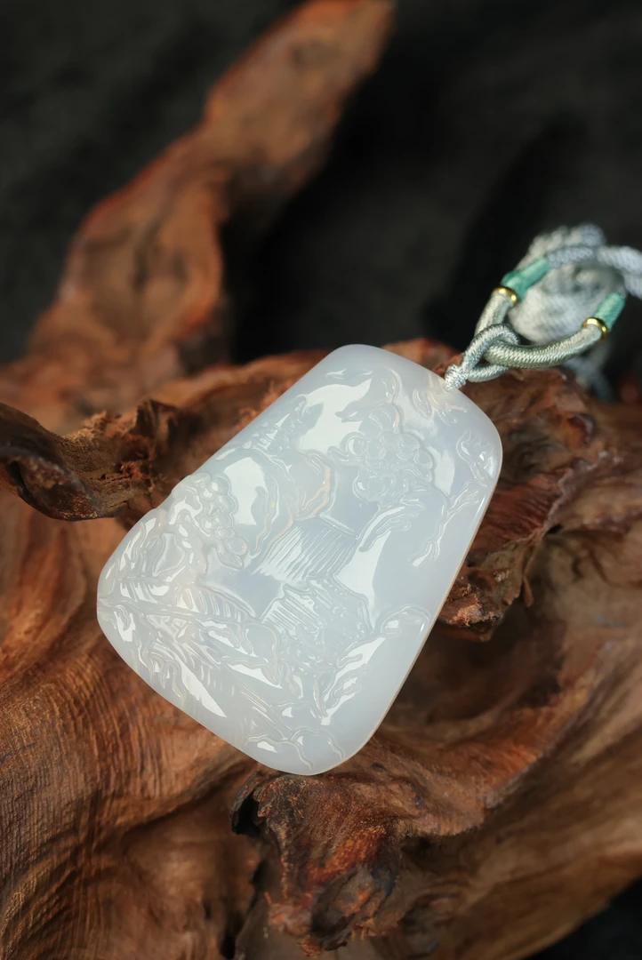 新人福利-玛瑙白山水牌-YS51