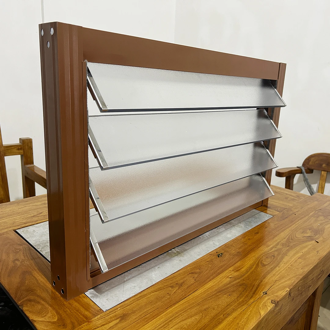 PC耐力板钢化玻璃亚克力百叶窗透明磨砂手动电动通风散热采光百叶