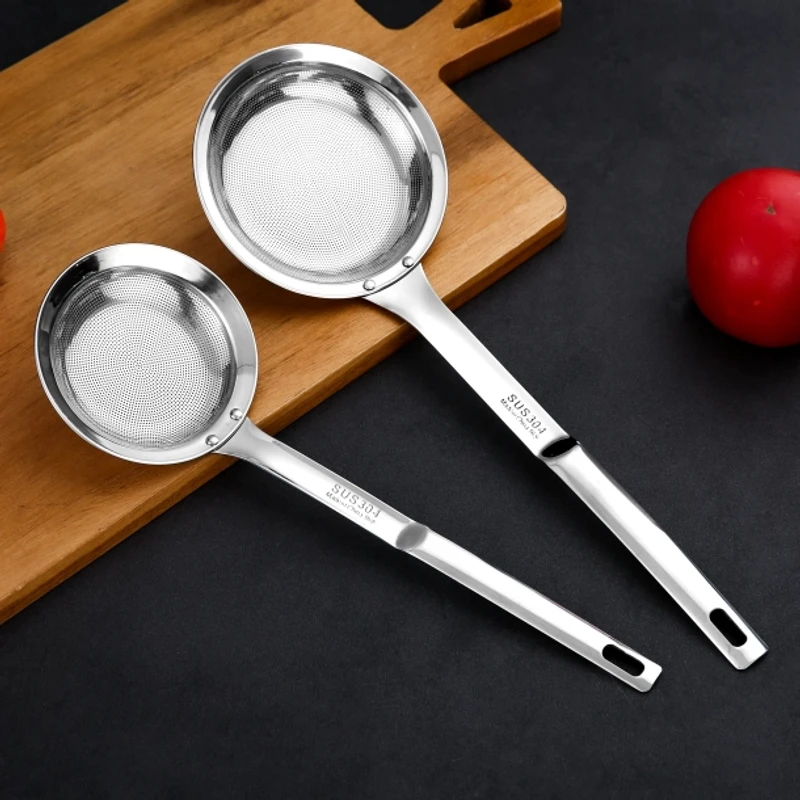 304不锈钢打沫勺滤油网捞油勺油脂隔油勺滤油筛网漏勺过滤网捞勺