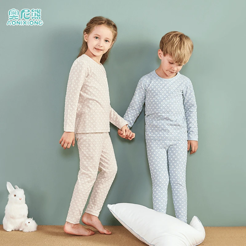 JJF-110 儿童纯棉套装春秋款宝宝大童女孩女童长袖长裤家居服