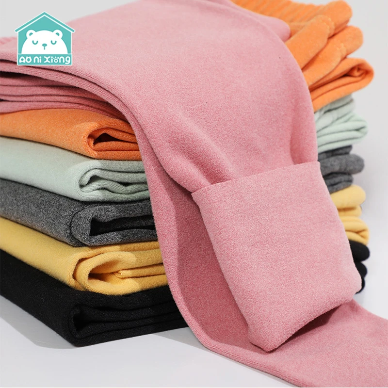 2821 德绒儿童加绒保暖裤秋冬加厚秋裤男童女童打底裤宝宝