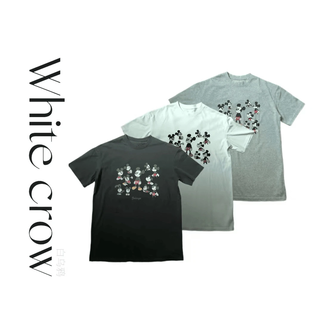 白乌鸦【迷茫小奇】早秋短袖7148百搭宽松