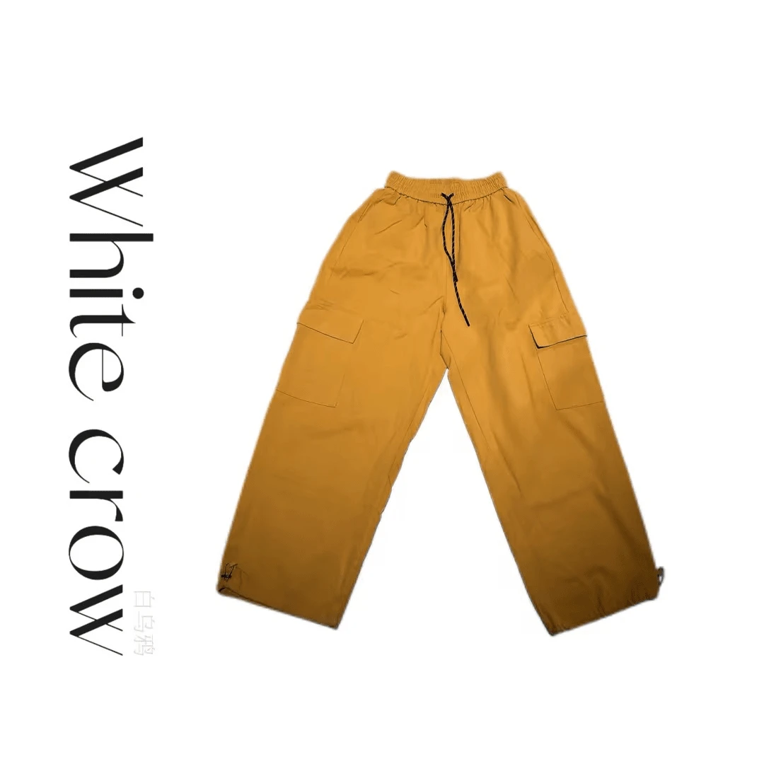 白乌鸦 【口袋抽绳】工装裤高街设计抽绳工装裤54420