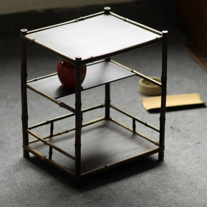 精品 茶棚 紫竹 竹 桌面 茶架 茶道 博古架 纯手工 中式 山山竹木