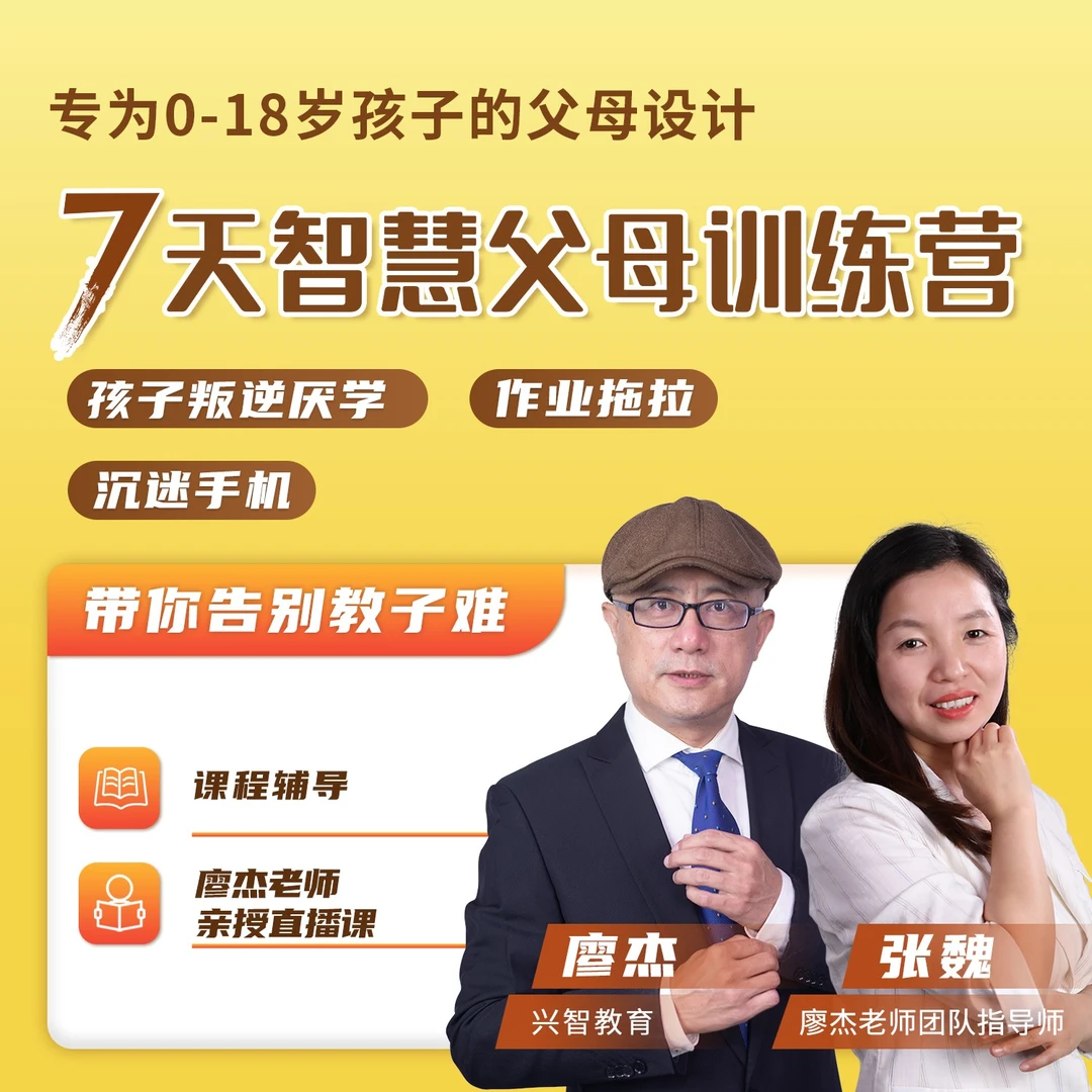 【廖杰推荐】【线上课程】7天智慧父母训练营 ZW