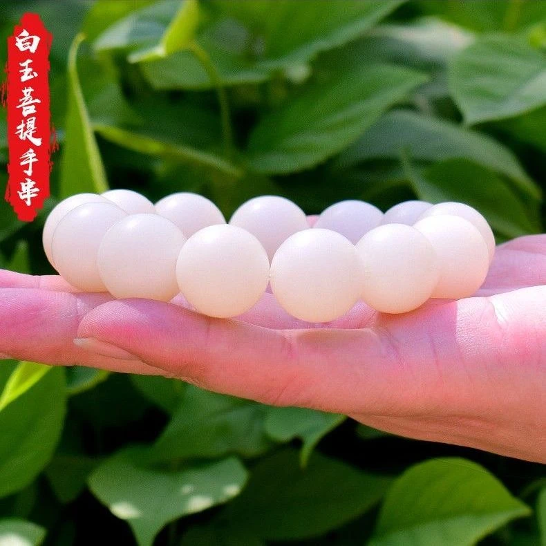 女款圆珠菩提根手串天然白玉菩提根手串文玩霸气款