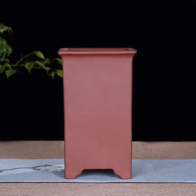 宜兴紫砂花盆精品签筒兰花盆君子兰景盆悬崖盆景盆精品高档桌面盆